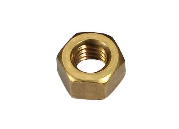 Hex Jam Nut Brass Hex Jam Nut 5 / 16” X 9 / 16”