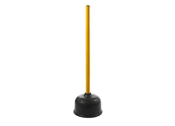 Professional Plunger 6" Black Bell Cup, 18" Yellow Wood Handle