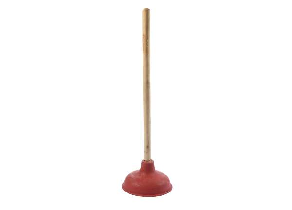 Force Cup Plunger 6" Red Cup, 18" Wood Handle