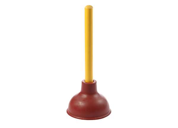 Force Cup Plunger 4.5' Red Cup, 9' Yellow Wood Handle