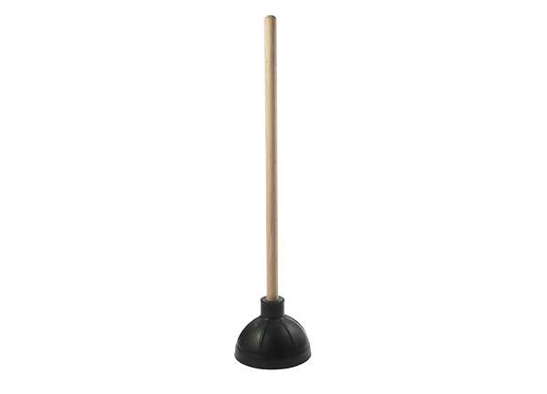 Force Cup Plunger 6' Heavy Duty Black Cup, 21' Wood Handle